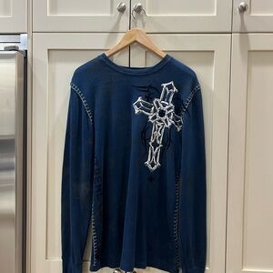 Xtreme Couture Blue Long Sleeve Shirt